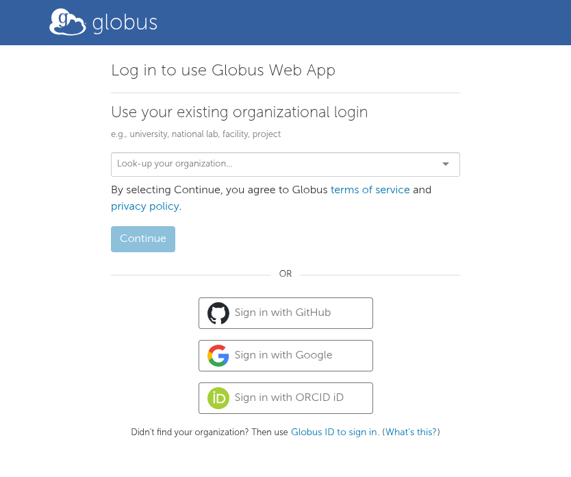 Globus Login