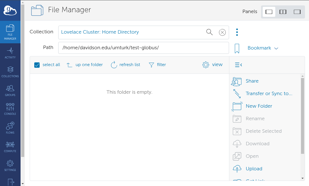 Globus File Manager