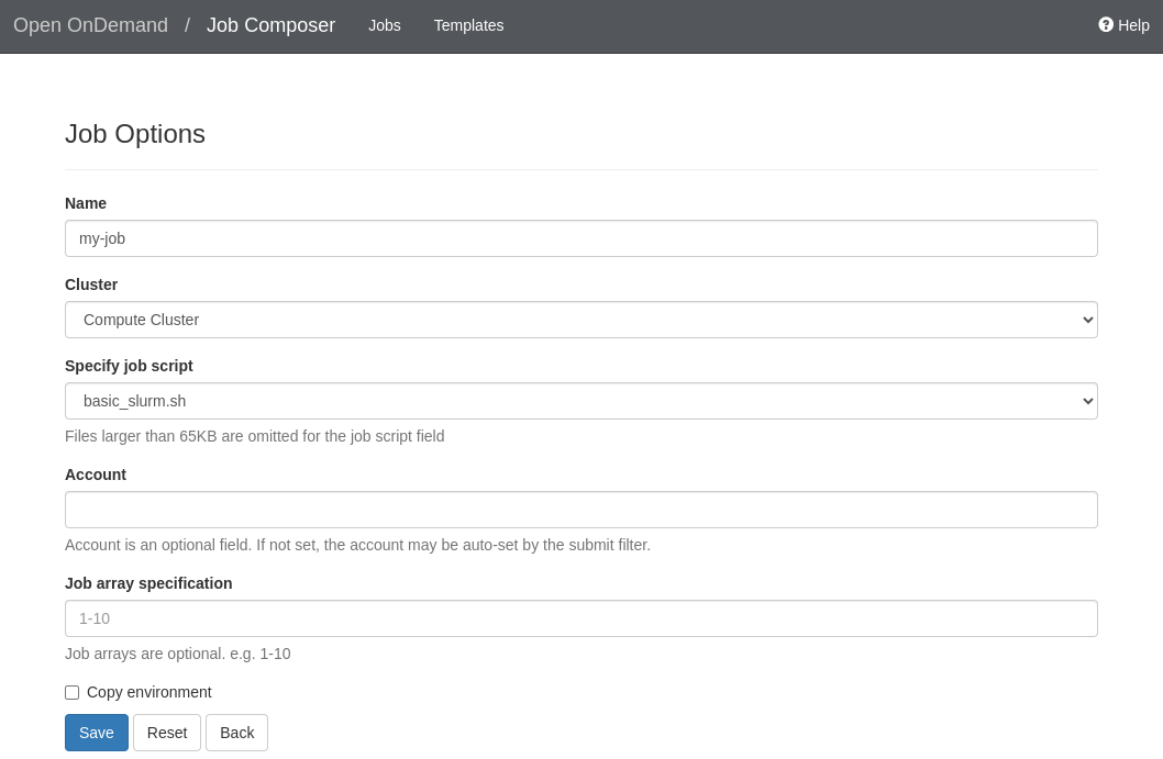 Job Composer change job name
